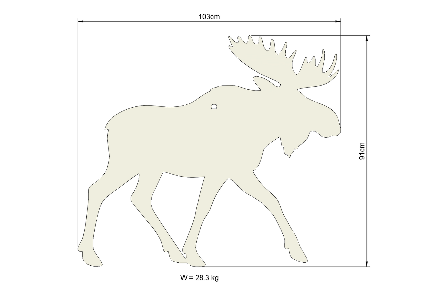 Full Moose Male Walking